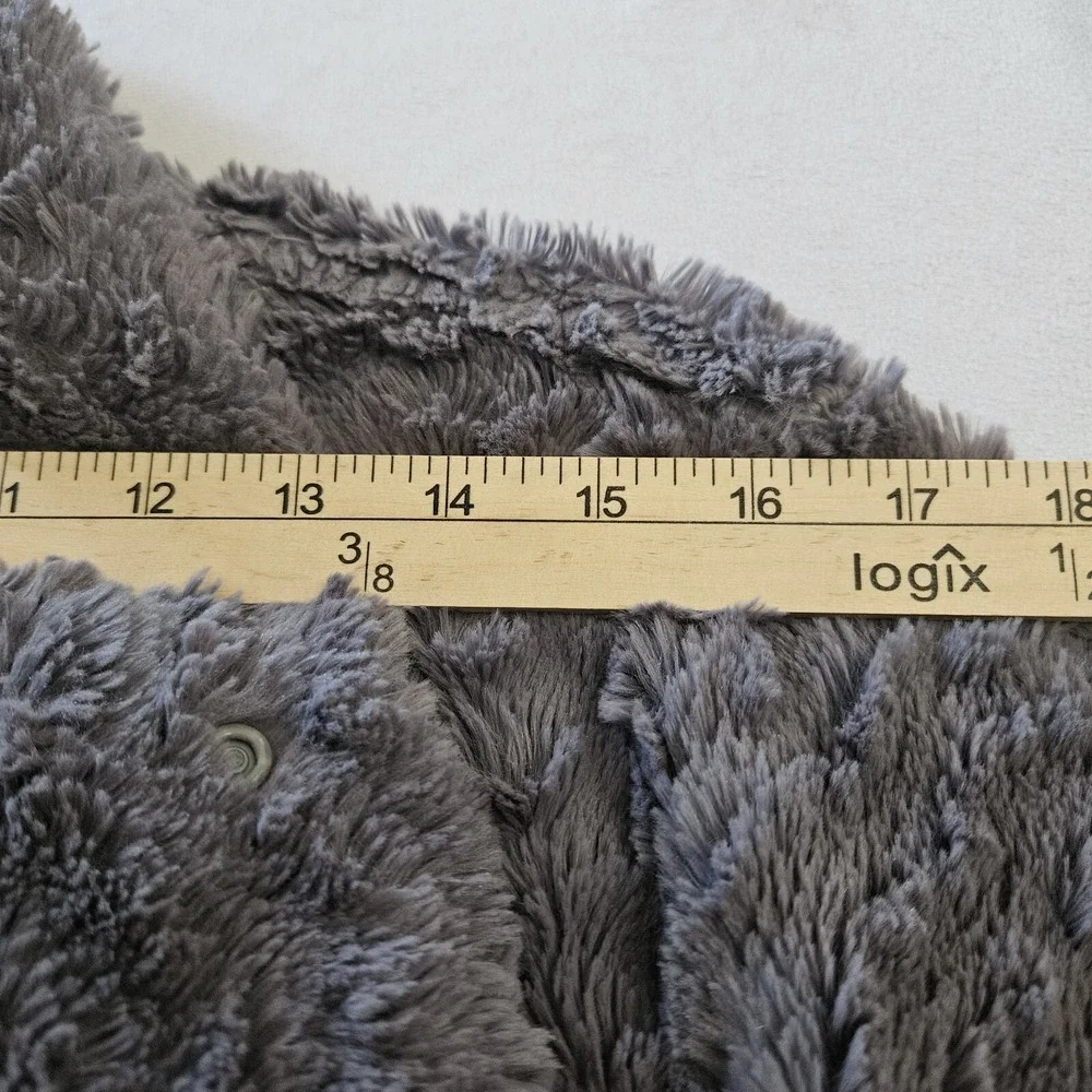 Patagonia Los Gatos Fleece Womens XL Grey Wavy Textured Mock Neck Gorpcore Cozy - Picture 5 of 15